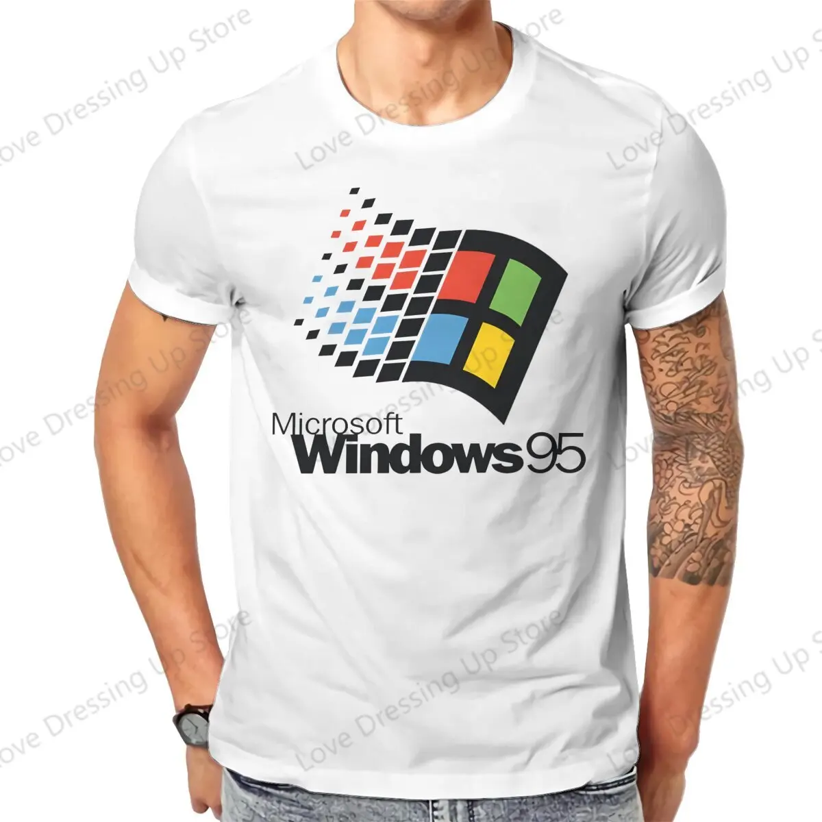Windows 95 Computer System Accessories Finland Eurovision 2024 T Shirt Vintage Gothic Men\'s Tshirt Cotton Men Tops