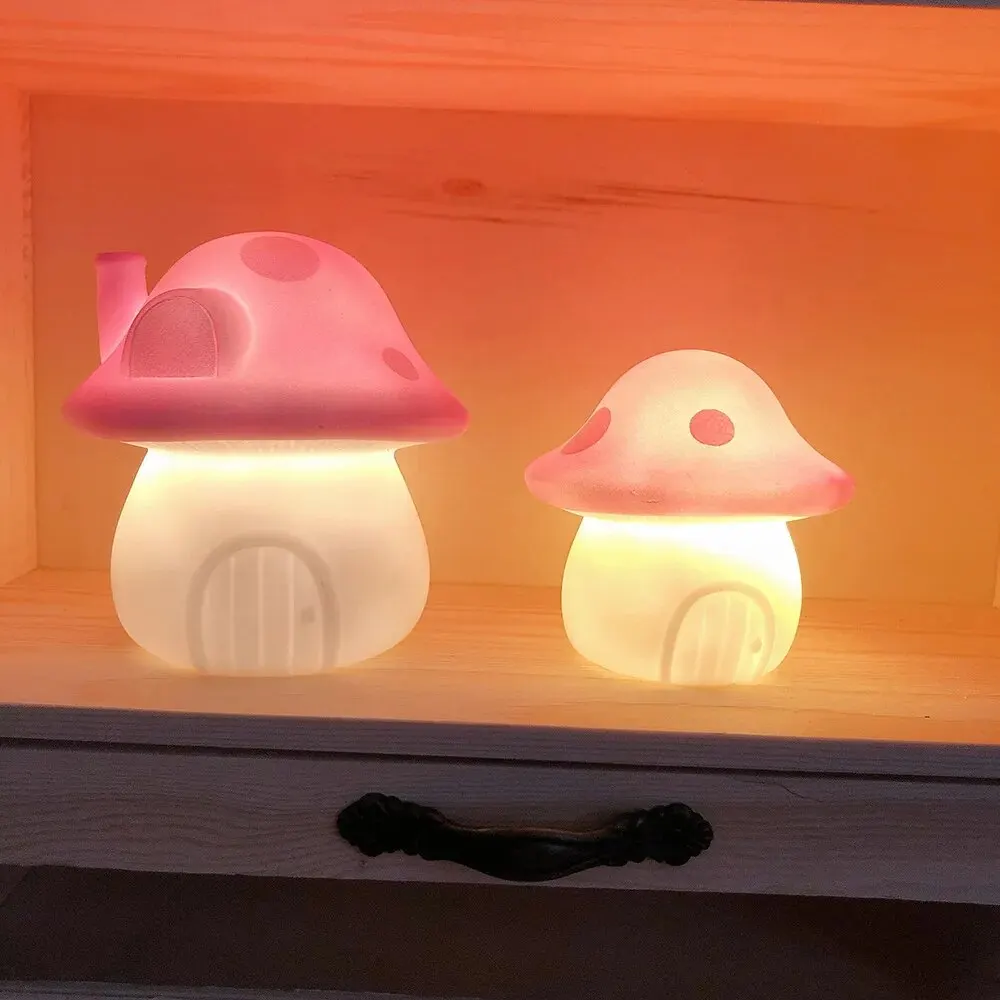 Cute Fun Cute Mushroom Light Night Light Ambient Light Luminous Room Decoration Room Ornament Birthday Gift Small Mushroom