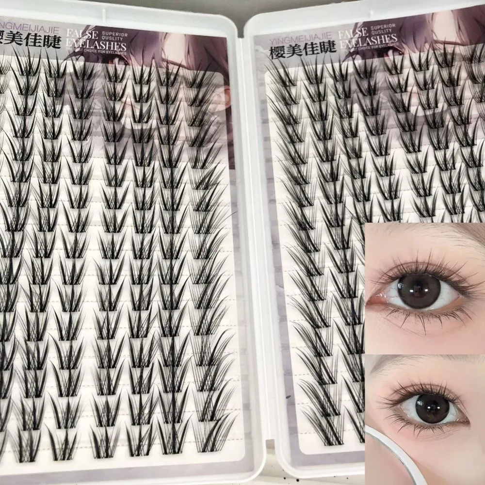 DIY Fuchs-Stil Falsche Wimpern Segmentierte Dicke Augenwimpern zur Verlängerung des Augenwinkels Cosplay Curling Wispy Wimpernverlängerung Make-up-Tool