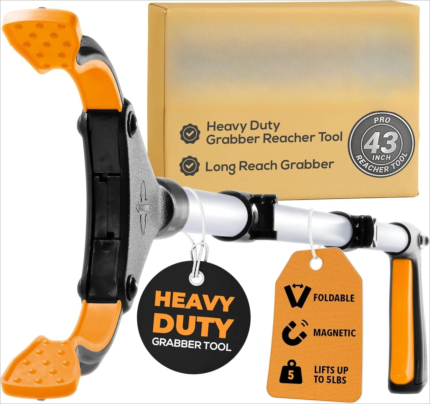 

43-дюймовый складной захват Reacher, инструмент для пожилых людей - захваты для пожилых людей, инструмент для реагания, сверхмощный пикап, сборщик мусора - новая популярность