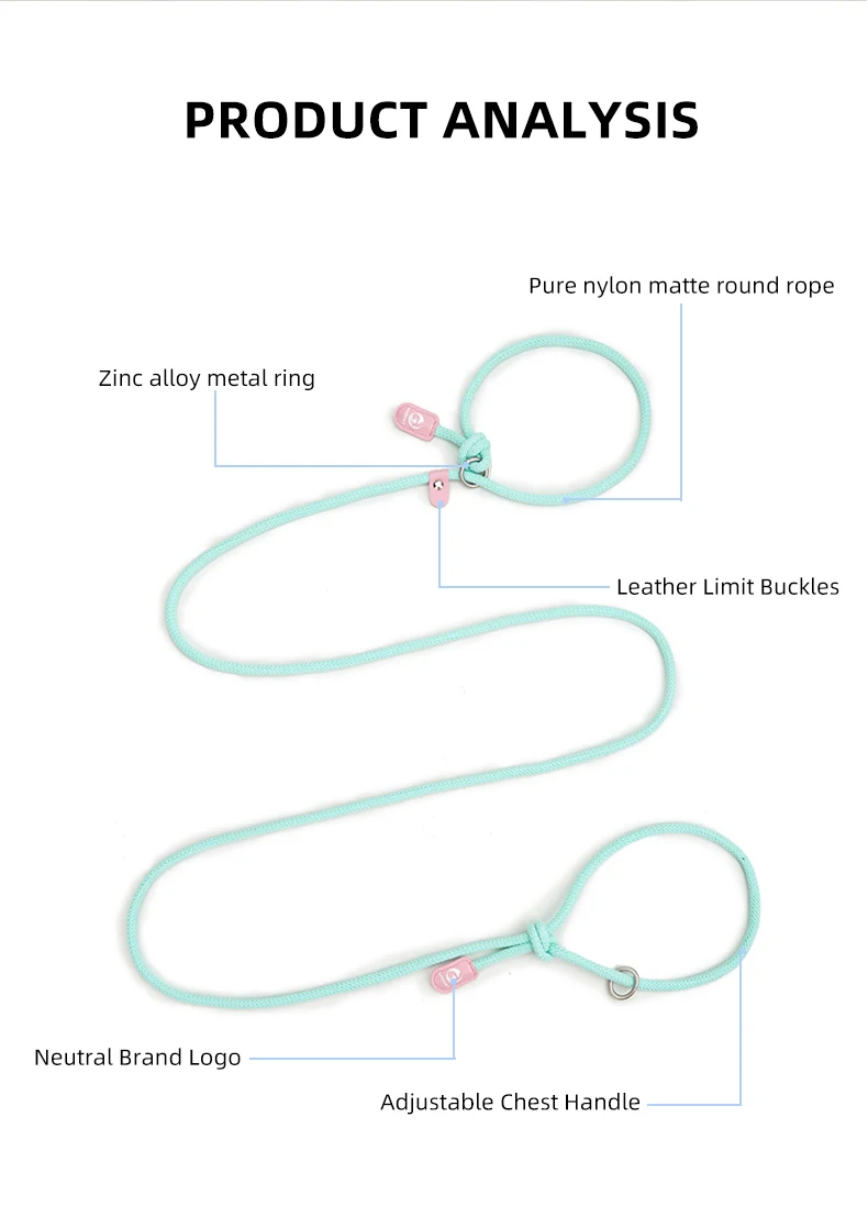 Kleine Hundeleine, multifunktionales Haustierhalsband, Leine, Seil, Taille, Umhängeleinen, Hundegehübung, Laufen, einfache Kontrolle – Detail 2