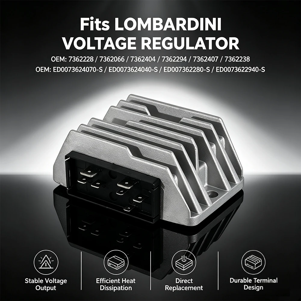 Rectifier Voltage Regulator For LOMBARDINI LDA 75 91 96 97 100 450 451 510 520 530 532 533 672 820 OEM:7362228 7362066 7362404