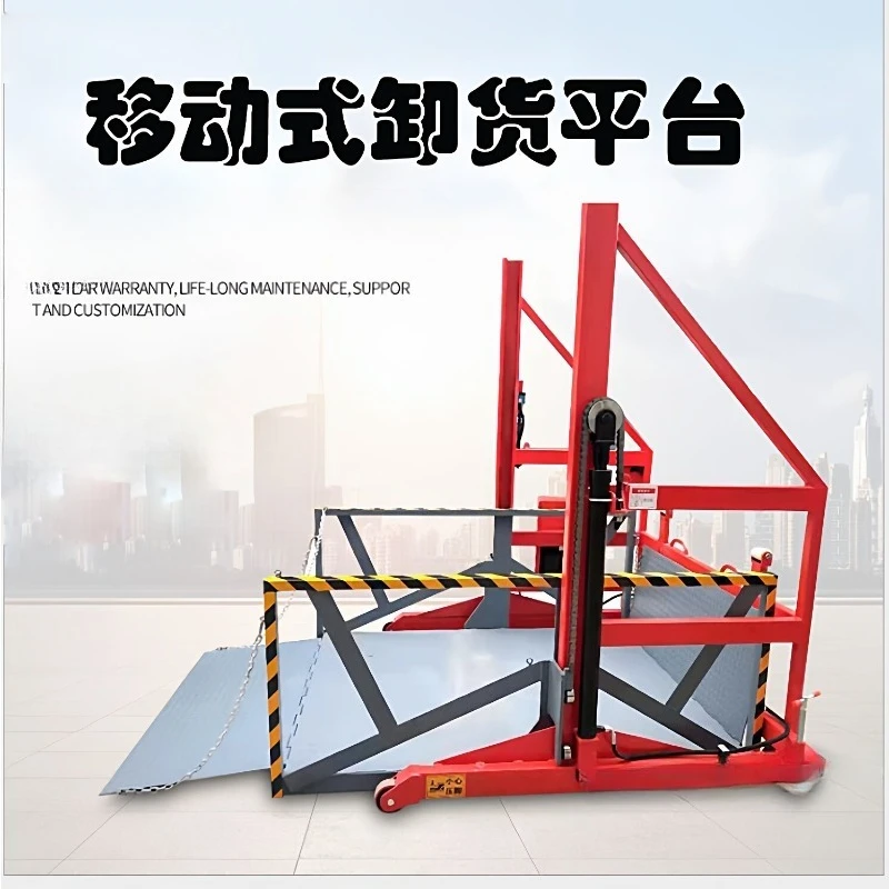 Electric Hydraulic Lift Forklift with A Load of 2 Tons and 3 Tons of Containers, Small Mobile Unloading Lift