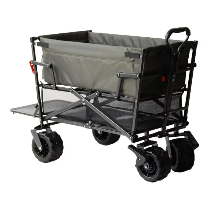 Portable Utility Wagon Home Garden Hand Cart Trolley Camping Folding Collapsible Rolling Cart  Collapsible Shopping Cart