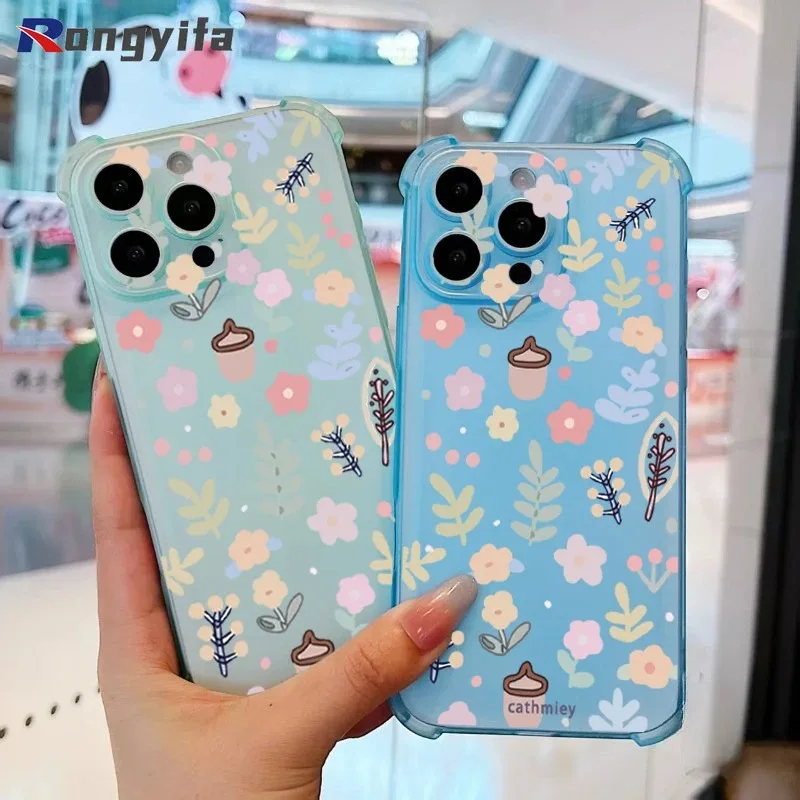 For Huawei Mate 70 60 Pro Plus 50 50E 40 30 Pro Phone Case Fresh Colorful Floral Flower Matte Cover