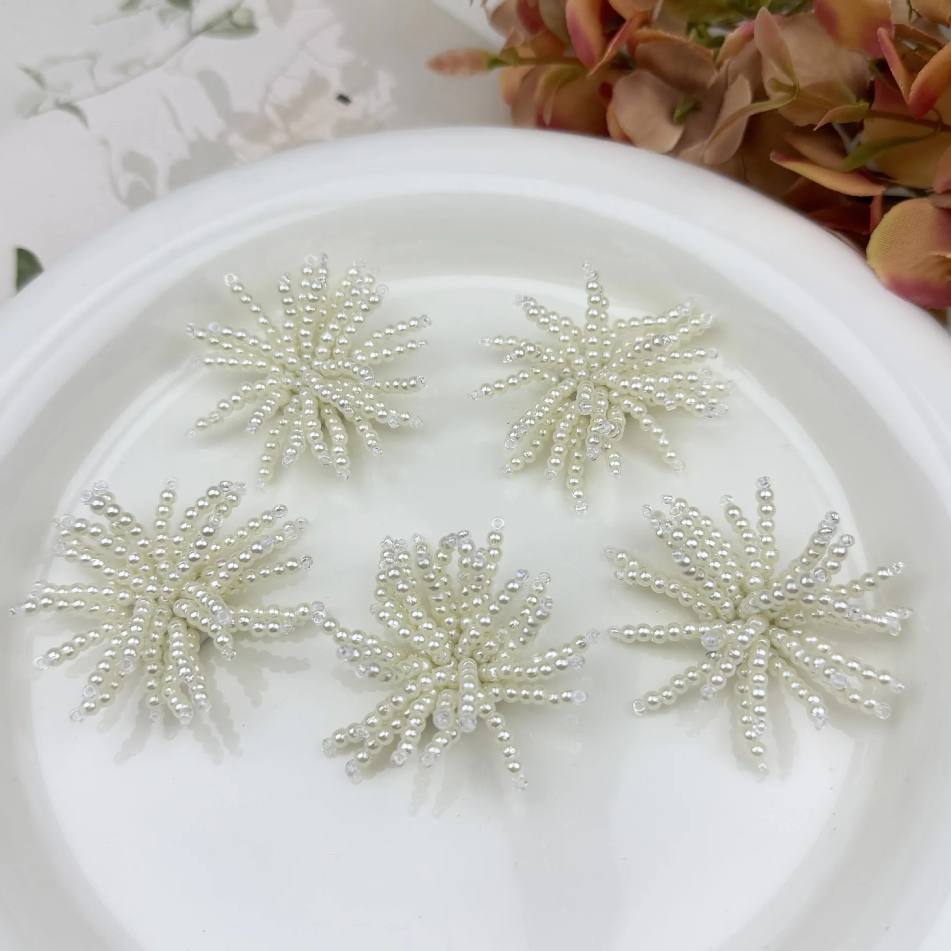 Korean Firework Imitation Pearl Flower DIY Hair Clip Hair Accessory Shoe Flower Shoe Buckle Chest Flower Clothing Auxiliary M...
