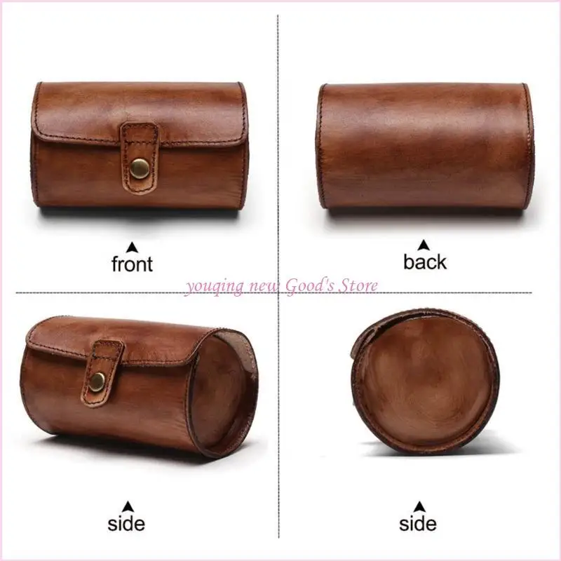 57QA Luxury Velvets Interior Watch Box Multifuncional 2/3 Grids Cowhide Watch Box