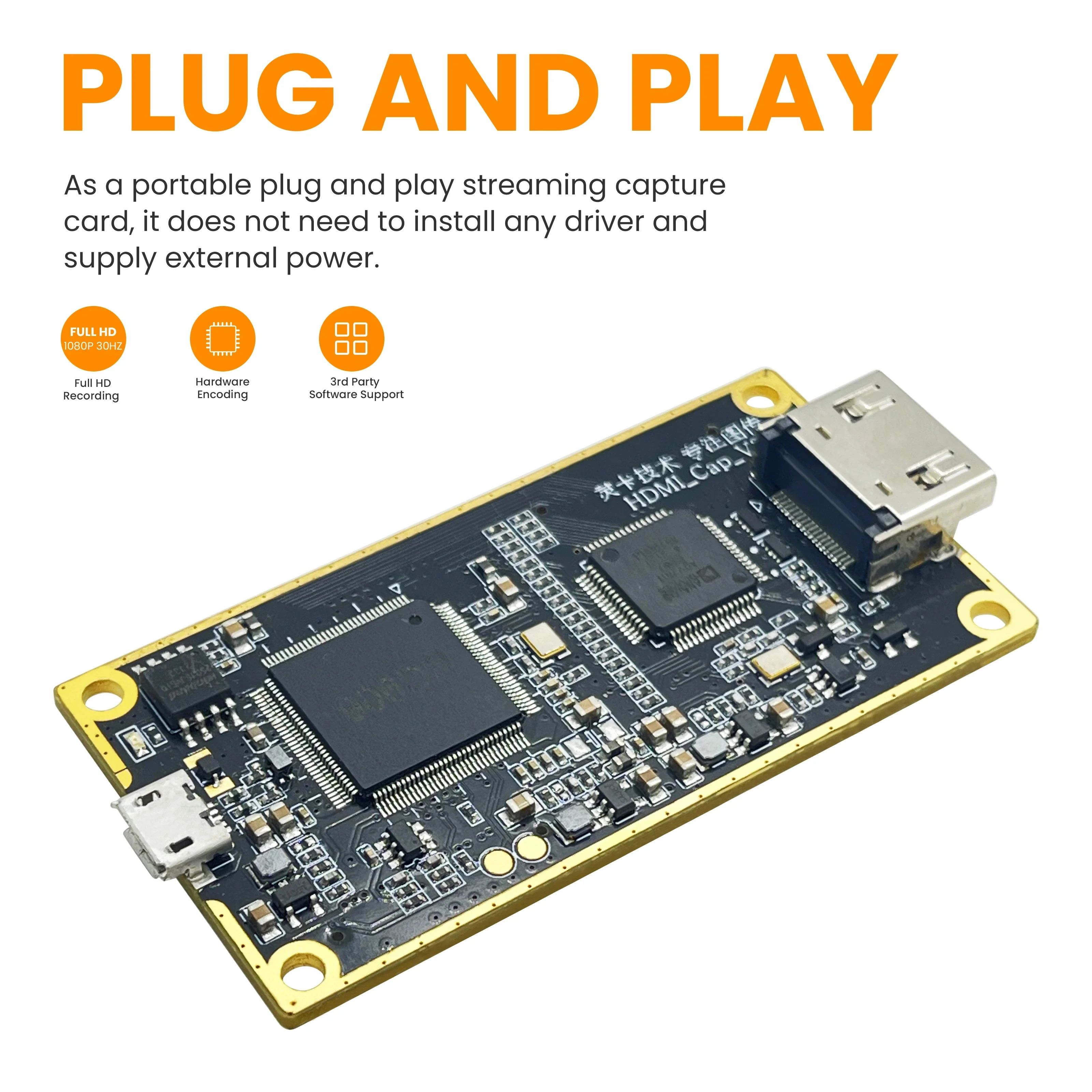 BoMasMTo Usb Video Capture Card H264/mjpeg Encoder 1080p60 For Live Streaming Surveillance Game Recorder Osd Lcc260