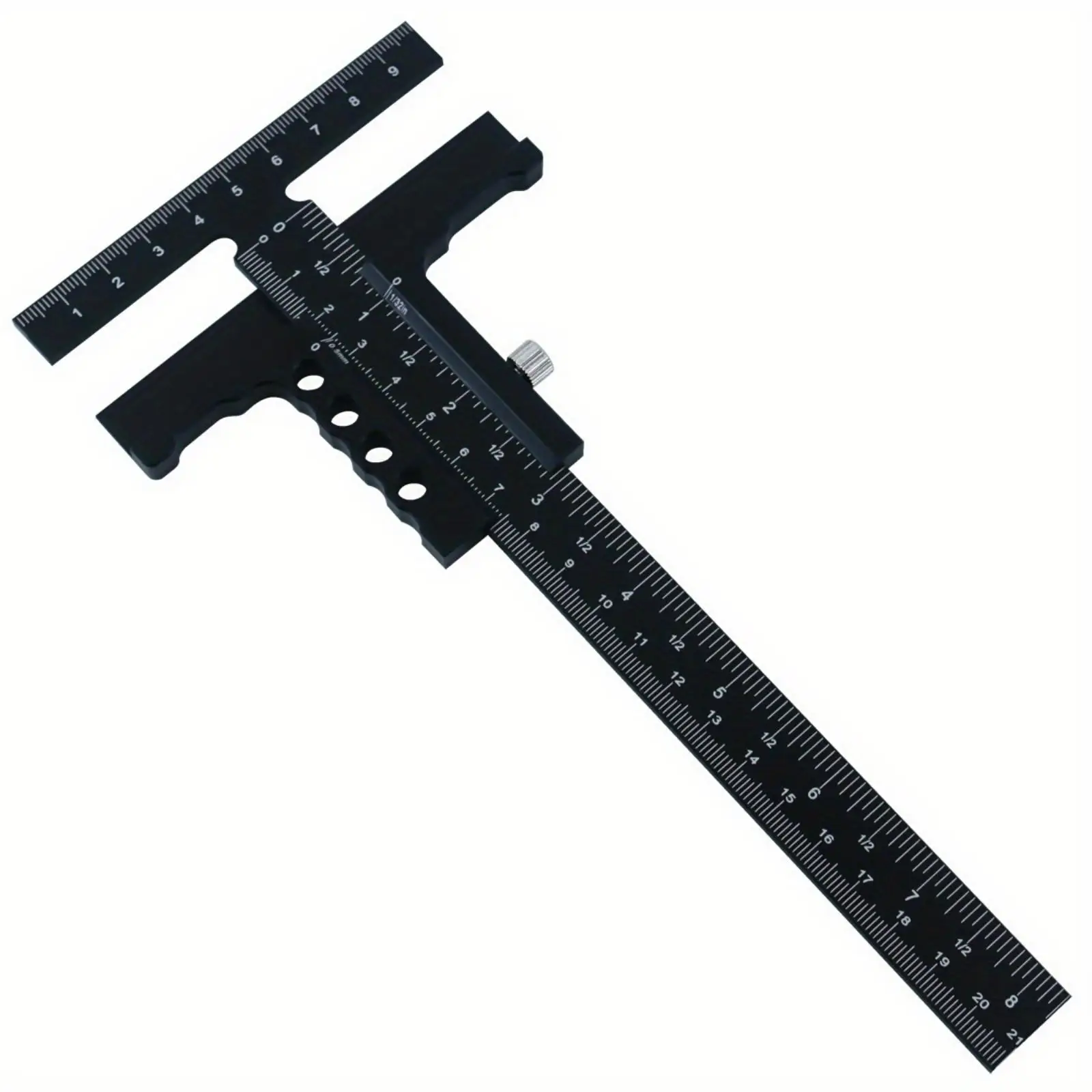 T Shaped Marking Ruler with Locking Sliding Section for Quick Positioning and Repeat Marking in Workshop