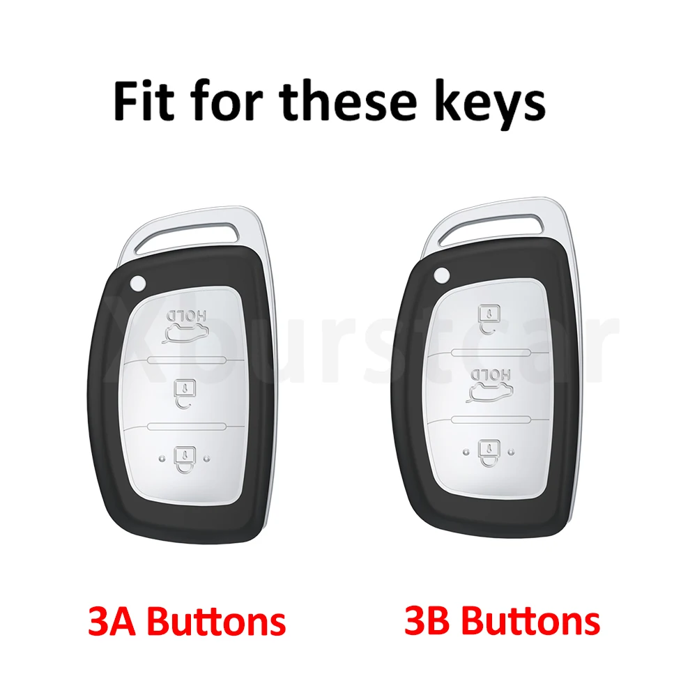 3 Buttons Fashion TPU Car Smart Key Case Cover For Hyundai Creta Ix35 Ix45 I10 I30 I40 Tucson Santa Fe Rena Sonata Elantra