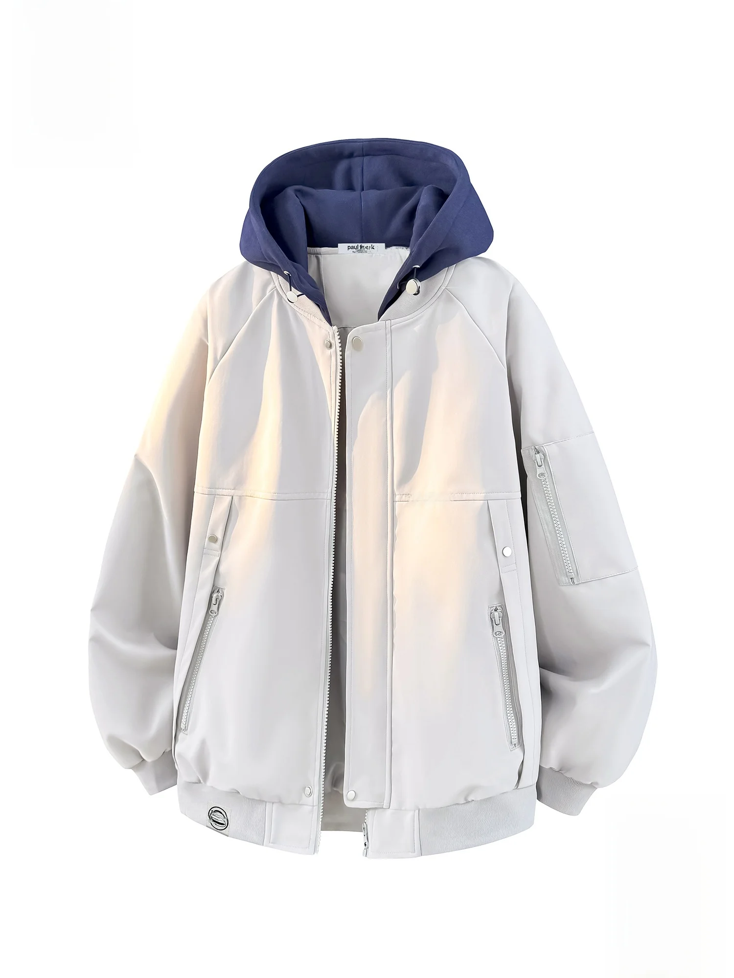 

Мужская повседневная рабочая куртка Paul Frank свободного кроя с капюшоном, весенняя новинка, в стиле колор-блок, с принтом обезьяны, верхняя одежда