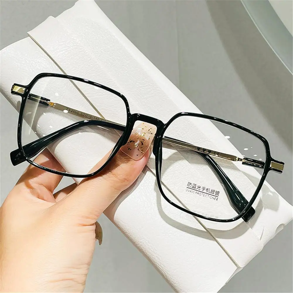 Stylish Square Anti-Blue Light Glasses for Women Retro Clear Frame Anti Radiation Glasses Korean Style Transparent Glasses