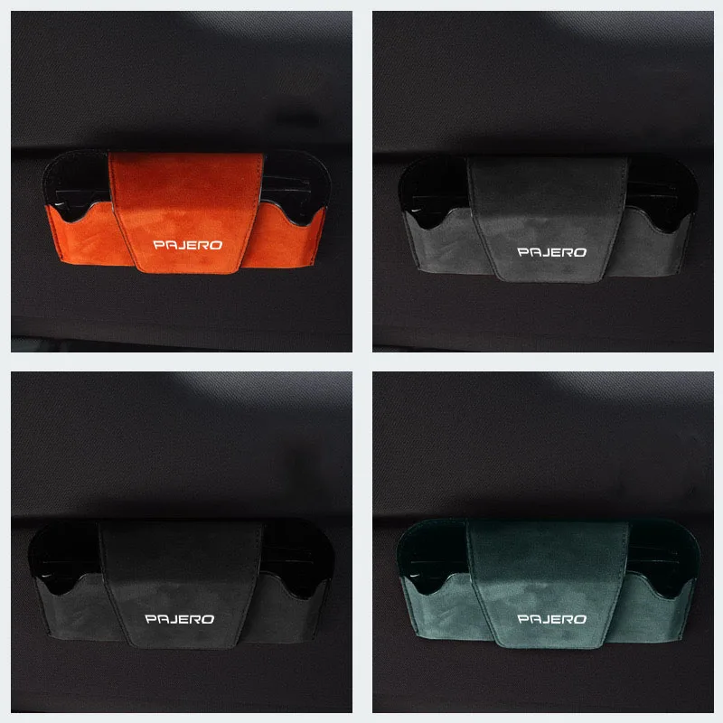 

Car Glasses Case Auto Sun Visor Sunglasses Storage Holders Card Ticket Storage Cases for MITSUBISHI PAJERO Auto Accessories