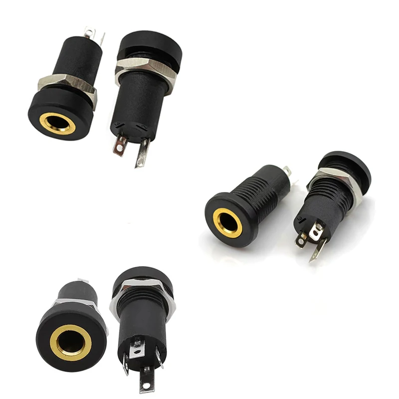 

1PCs 3.5MM Audio Jack Socket Stereo 3 Pole Solder Panel Mount With Nut Connector head phone Female Socket PJ-392A PJ392A