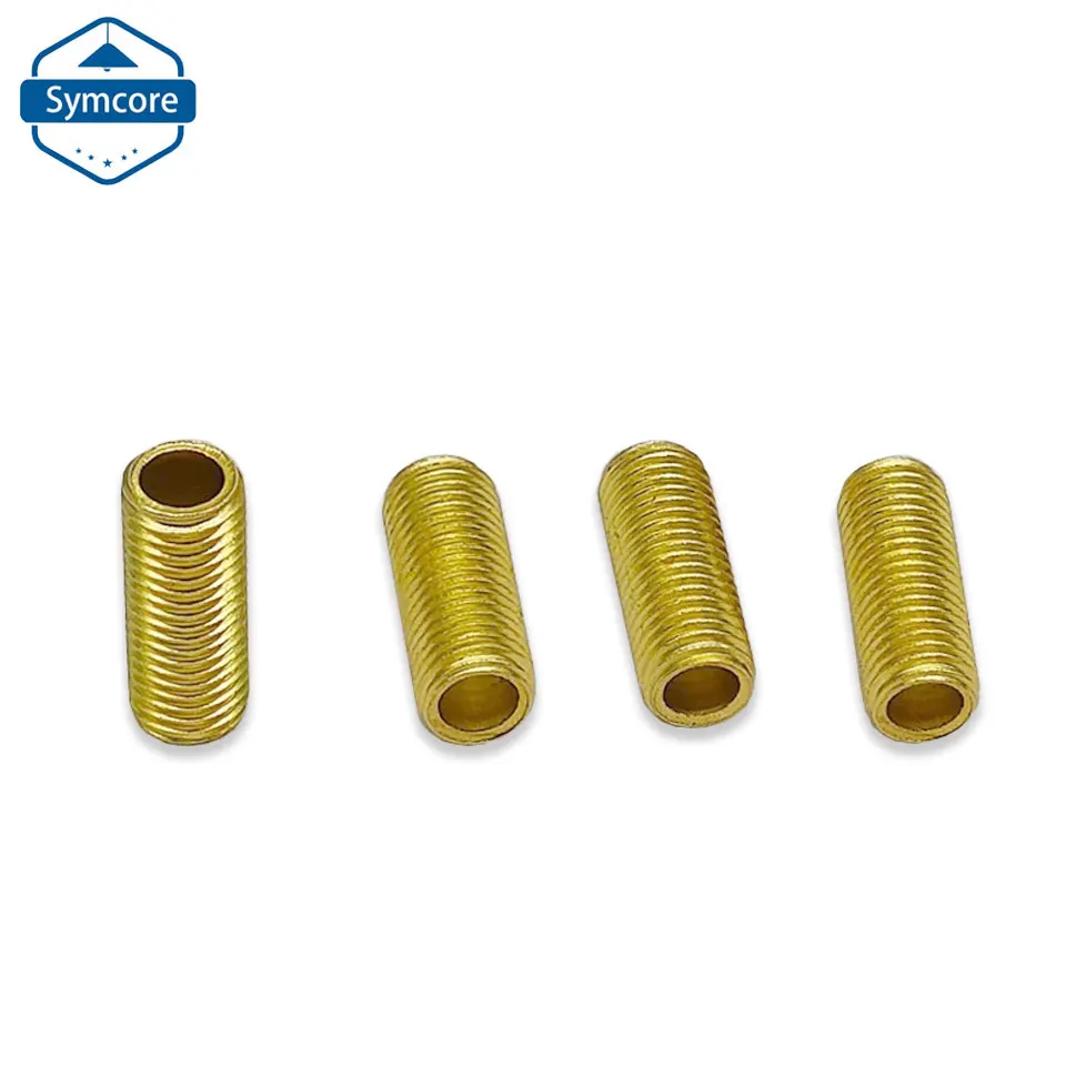 2Pcs Outer M8 Brass Full Tooth Tube Pure Copper Hollow Screw Pitch 1.0mm Threaded Thread Tube 20mm 25mm Accessory