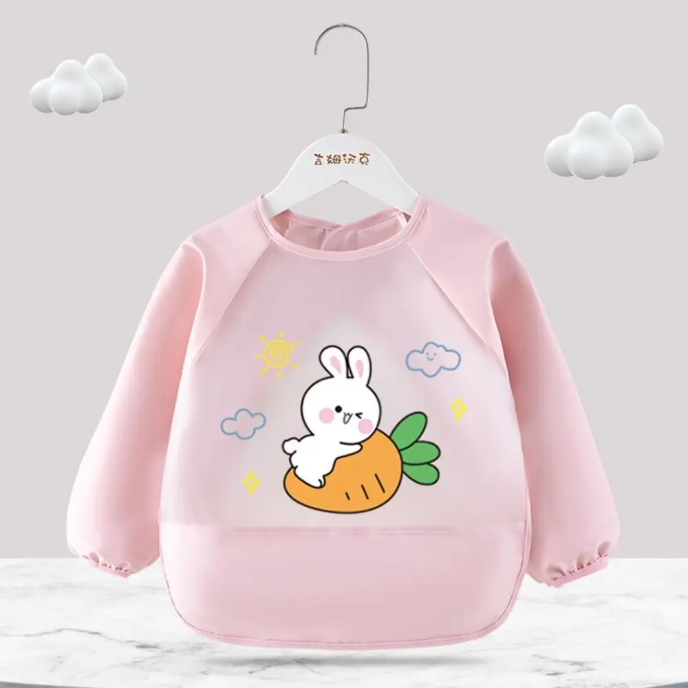

Waterproof Baby Feeding Bib Long Sleeved No-Wash Saliva Towel Burp Apron Drool Towel Comfortable Baby Bib Burp Clothes