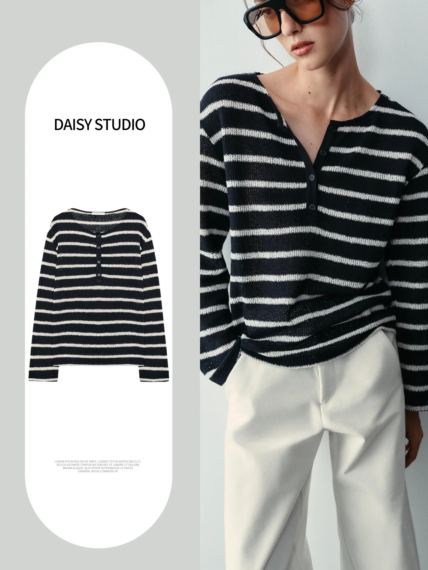 Slim Fit Long Sleeve T-Shirt Autumn New Arrival Striped Color Block Button Small Collar Casual Style Women's Polyester Fiber