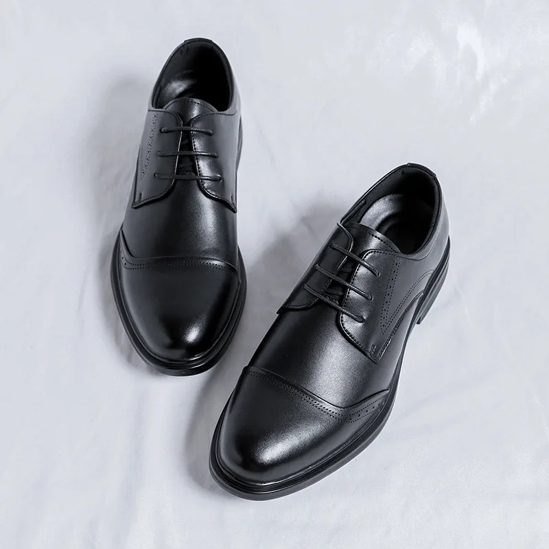 

Italian Mens Dress Shoes Luxury Handmade Quality 2026 Autumn Elegant Handmade Breathable Quality Wedding Social Shoes for Man