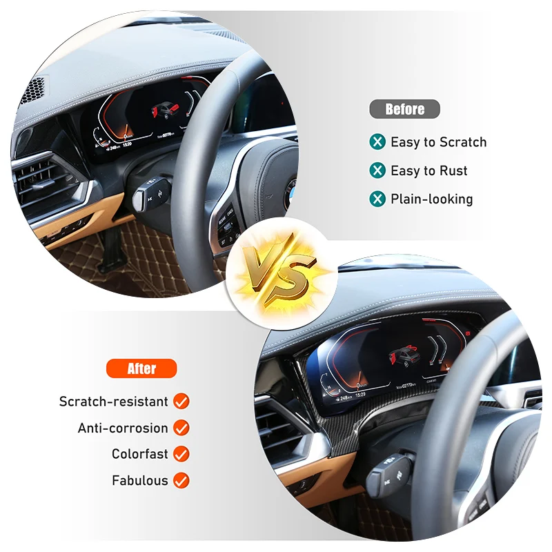 لوحة تحكم مركزية من ألياف الكربون ABS ، ملصقات إطار الشاشة ، إكسسوارات السيارة ، سلسلة BMW 3 ، G20 ، G28 ،-من