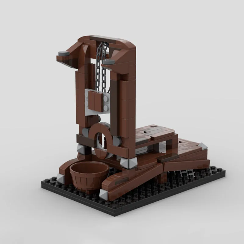 MOC bouwspeelgoed middeleeuws guillotinemodel beeldje - 198-delig - creatieve montagespeelgoedset - vakantiecadeau - geschikt voor alle e