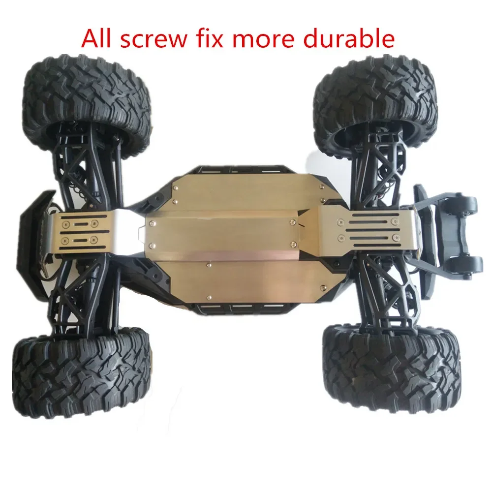 5pcs Stainless Steel Chassis Protect Armor Skid Plate Guard for Traxxas 1/10 Maxx Wide Maxx