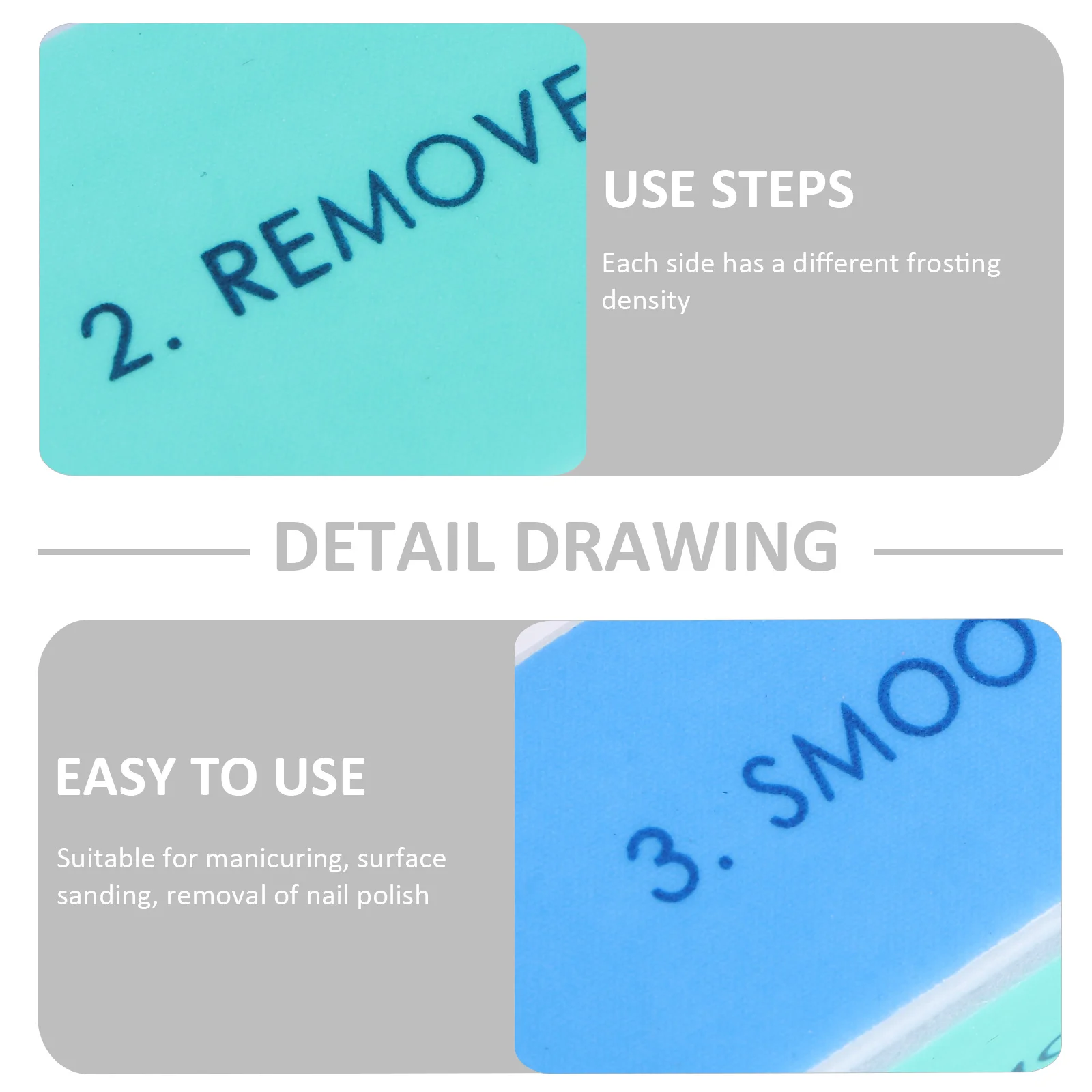 

5pcs Files Women Four Sided Sponge Nail Buffers Manicure Tools Manicure Tools Nail Art Supplies Polishing Block