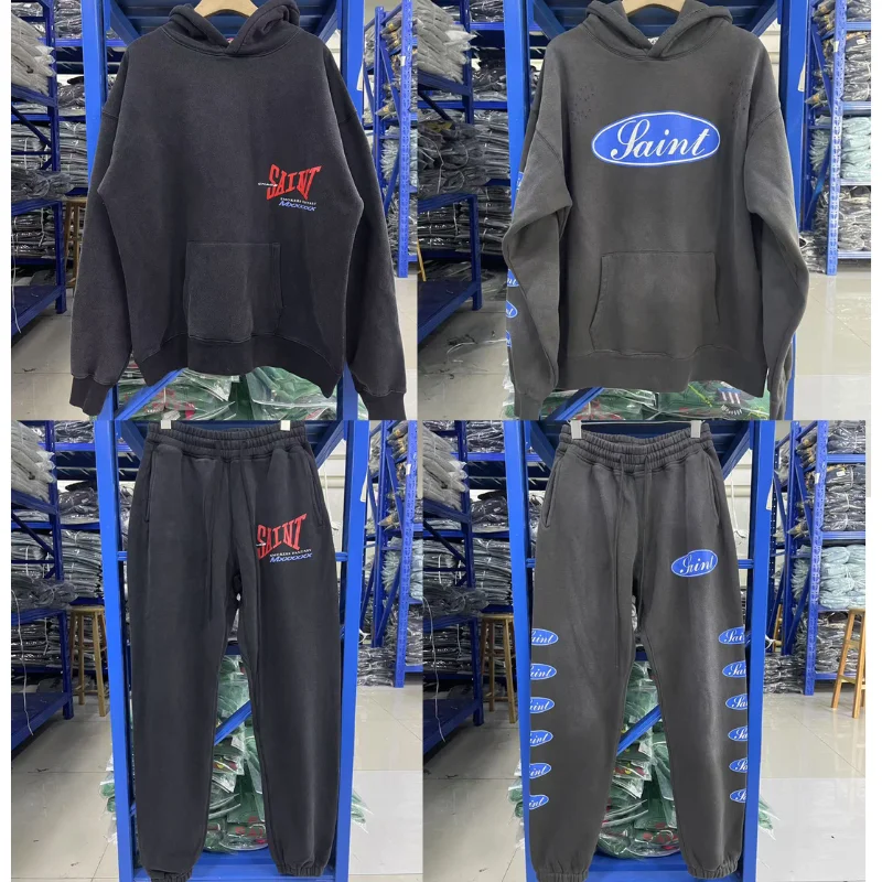 

Autumn Winter Saint Pants High Street Men Women Jogger Vintage Trousers Drawstring Jogger Sweatpants