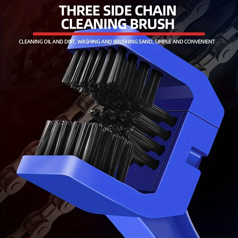 Portable Chain Cleaner Motorcycle Road Bike Chain Clean Brush Bicycle Clean Motorcycle Tools Chain Cleaner Maintenance Tool Port image 3
