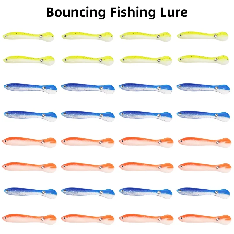 Bouncing Fishing Lure 2.2g 6g Bionic Loach Bait Simulation Tail Wobblers Lures  Colors Artificial Silicone Soft Bait