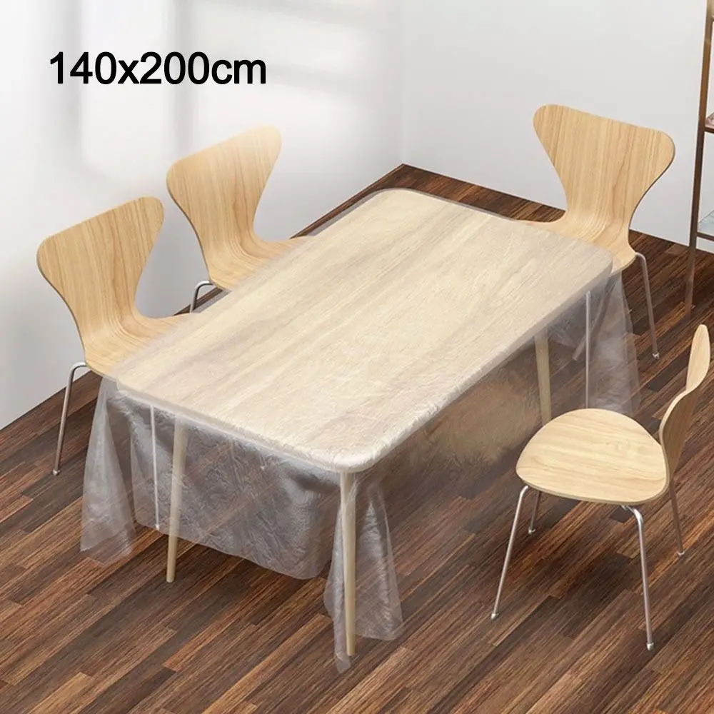 

10Pcs Thin Nylon Disposable Tablecloth PE Waterproof Banquet Tablecloth Round Table Tablecloth