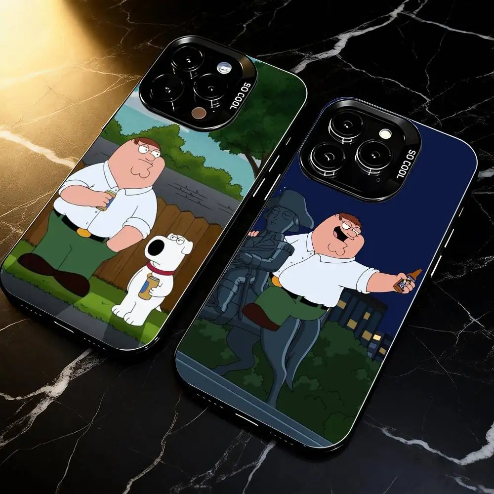 

Cute Cartoon F-Family F-Funny-Guy Phone Case For iPhone 17,16,15,14,13,12,11 Plus,Pro Max,XS,Colorful Silver Black Cover