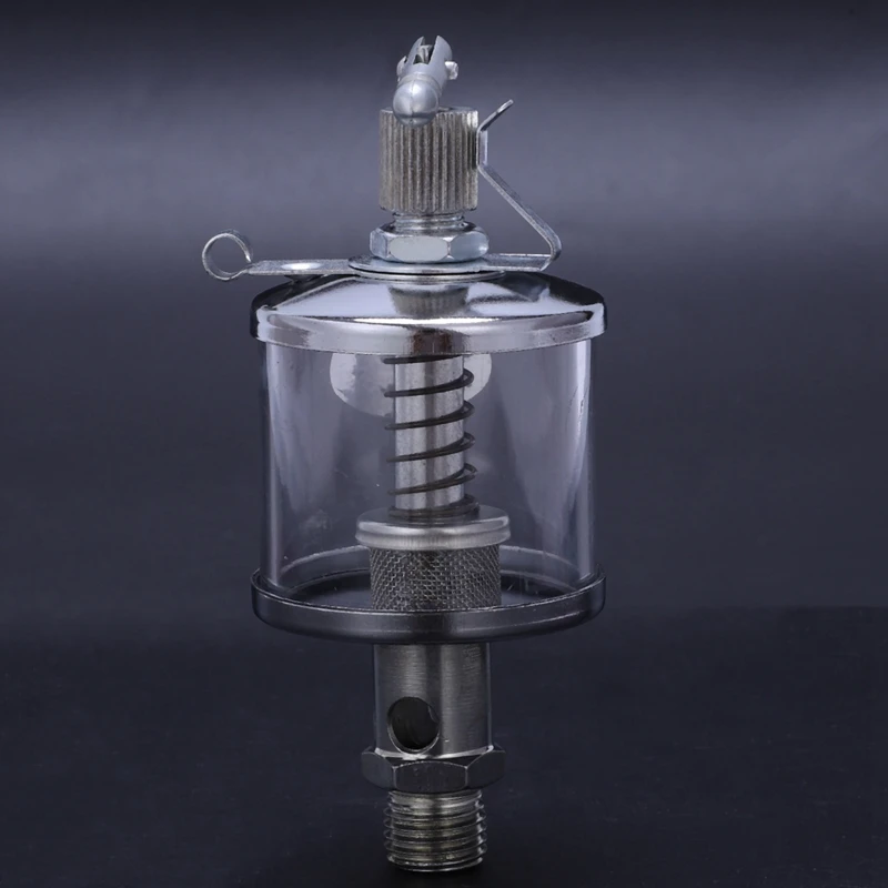 3Pcs 50ML Engine Machine Lubricator Oil Gravity Drip Feed Oiler Clear+Silver