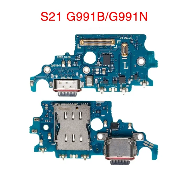 1Pcs Charging Port Flex Cable for Samsung S21 PLUS FE Ultra G990E G991B G996B G998B Charger USB Dock Connector Board EU version