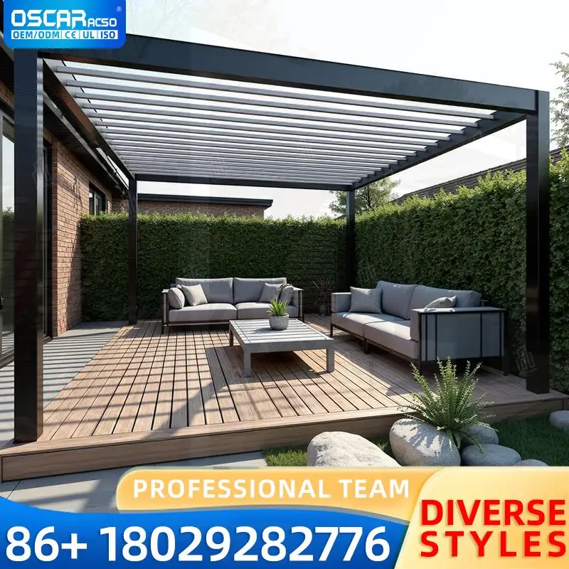 

Outdoor Aluminium Pergola 3X3m 3x4m 3x5m 4x4m 5x3m Modern for Backyard Patio Garden in US pergola