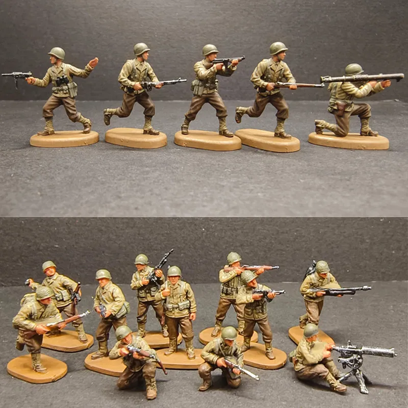 New 1:72 Scale Model 5pcs/11pcs Modern US Infantry Soldiers Mobile Force Action Figure Accessory DIY Collection Display Toy