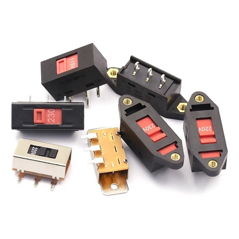 5-10pcs Voltage conversion switch 115V to 230V Slide Switch 110V-220V Power Selector Switch Toggle Switch