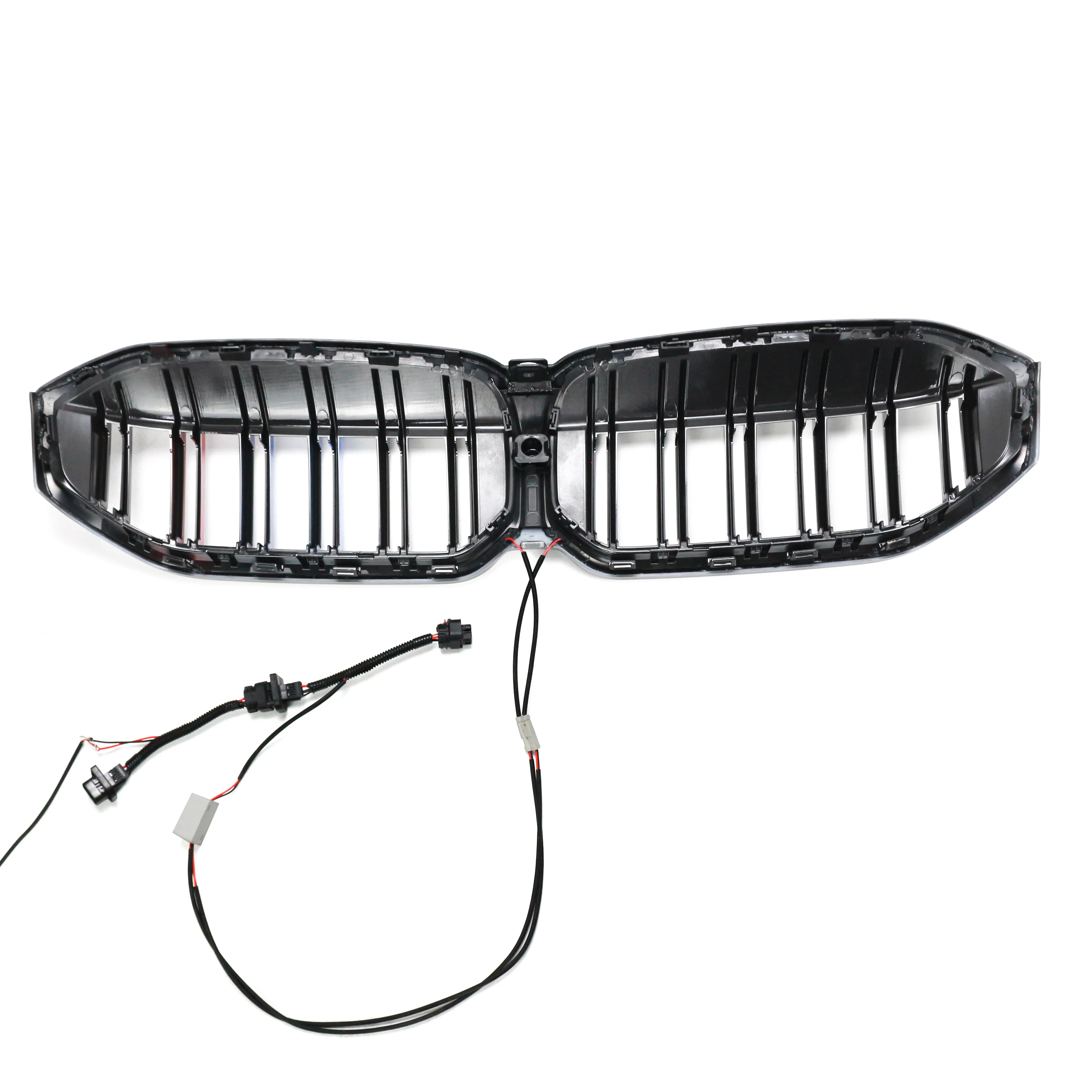 New 2024 Double Line Three-Color Front LED Grille For BMW 3 Series G20 G28 M Color Car Bumper Grill