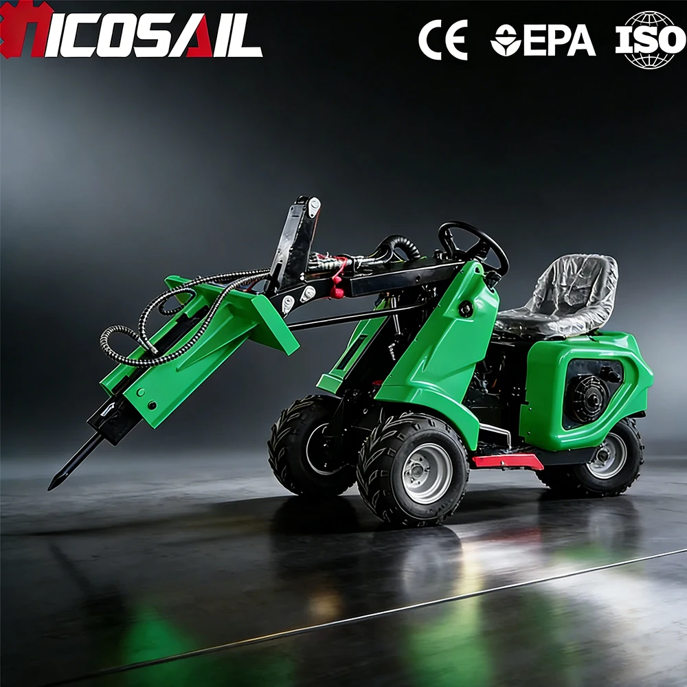 

3 Wheel Mini Skid Steer Loader CE Certified Euro 5 Strong Performance Long Service Life for Agricultural Farm