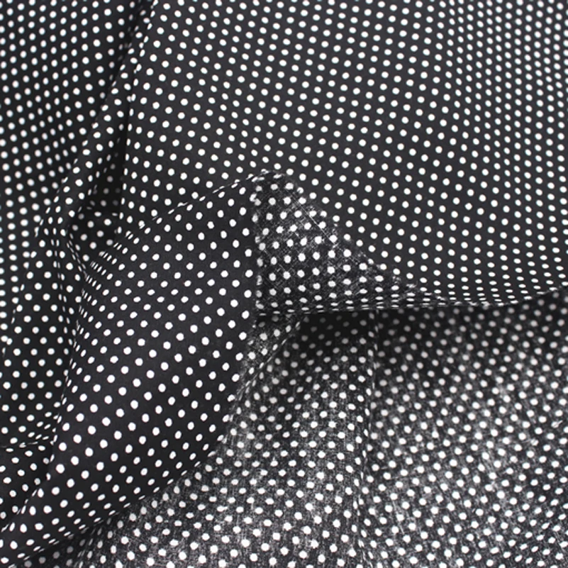 Polka Dot Cotton Fabric Printed Poplin Handmade DIY 3.5mm 2mm Dots for Sewing Per Half Meter