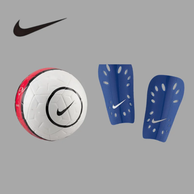

Nike All Level Player Set No.5 Football And M Size Smooth Edge Anti Scratch Shin GuardsIH7531-100+SP0040-419