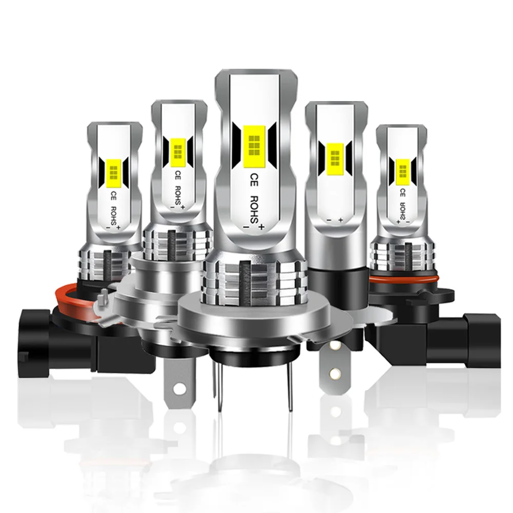 50000LM H1 LED Headlight 120W Mini Canbus H3 Led For Car Headlamp Fanless Light Auto Diode Fog Lamps 6000K White 3000K Yellow