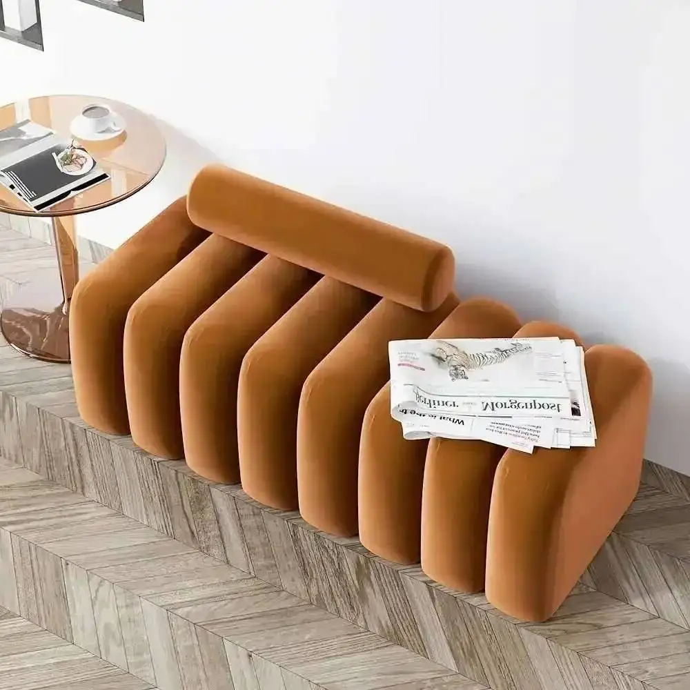 Stool for Bench with Stylish Cushioned Seat Cloakroom Shoe Upholstered Entryway Bed End Or Closet Bench 60/80/100cm Length Seat