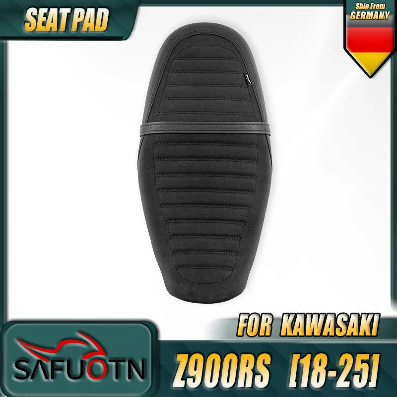 Einteiliges Sitzpolster für Kawasaki Z900RS 2018-2025 PU-Leder Sattelkissen Motorrad-Sitzbezug Komfort-Upgrade