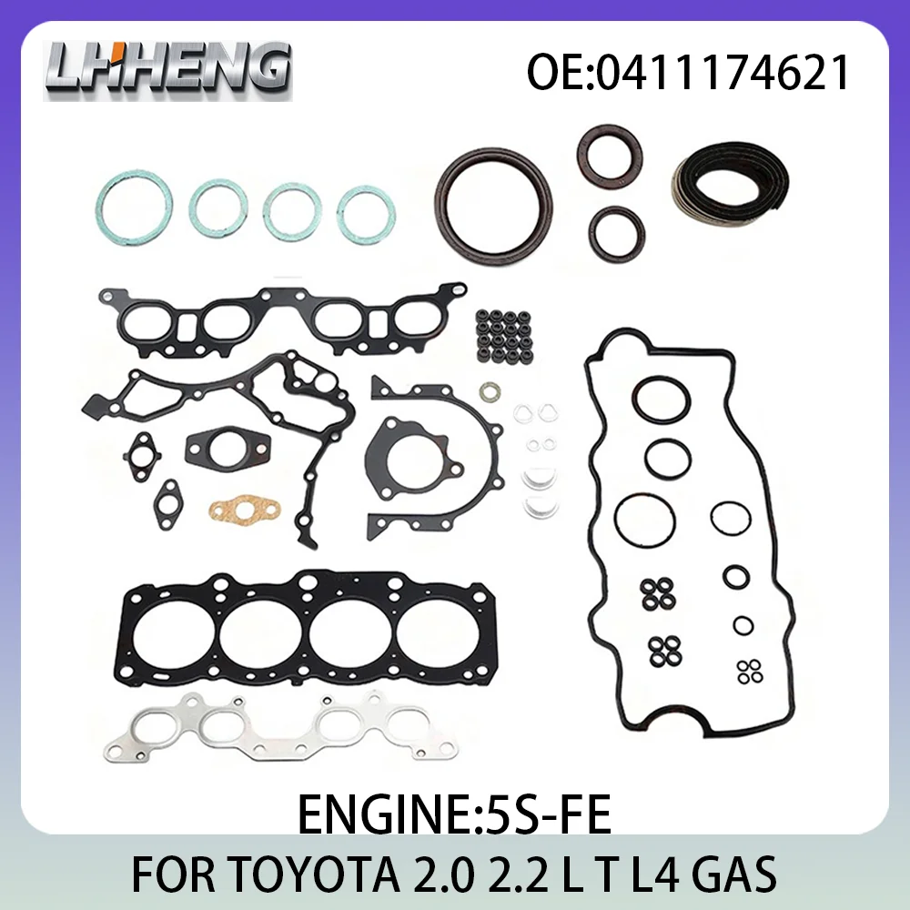 Полный комплект для капитального ремонта двигателя, комплект для восстановления для TOYOTA CAMRY SOLARA 0411174621 0411174622 5S-FE 3S-FE 2,0 2,2 л T L4 GAS 94-02 Полный комплект для капитального ремонта двигателя, комплект для восстановления для TOYOTA CAMRY SOLARA 0411174621 0411174622 5S-FE 3S-FE 2,0 2,2 л T L4 GAS 94-02