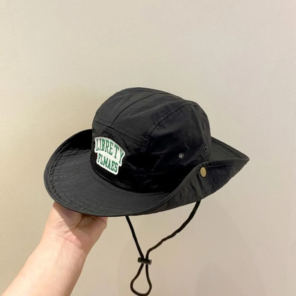 

Korean Style Candy Color Bucket Hat Letter Embroidery Quick-dry Summer Kid Sunhat Anti-UV Sun Hat Shading Hat