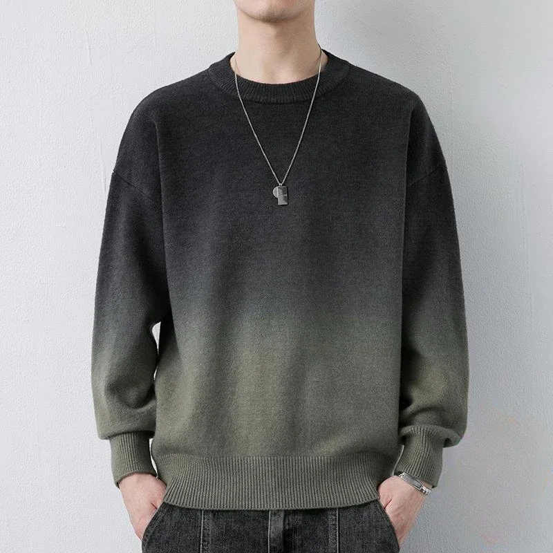 Knitwear Thick Pullovers Male Loose Fit Korean Popular Clothes Men's Knit Sweater Woven Designer New in Sweatshirt Jumpers Style