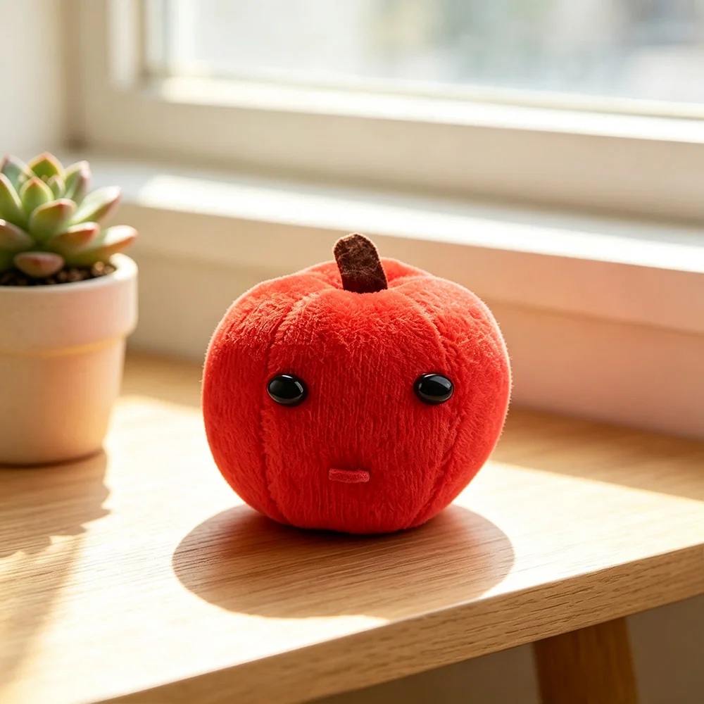 Car Keys Green Red Fruit Plush Keychain Soft Funny Creative Keyring Tongue Sticking Cute Plush Backpack Pendant Gift
