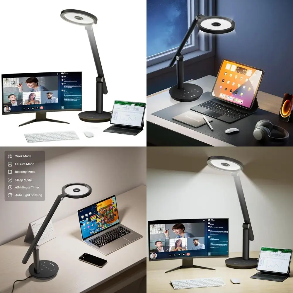 

Диммируемая светодиодная настольная лампа с таймером и сенсорным управлением для защиты глаз, подходит для домашнего офиса, учебы и спальни