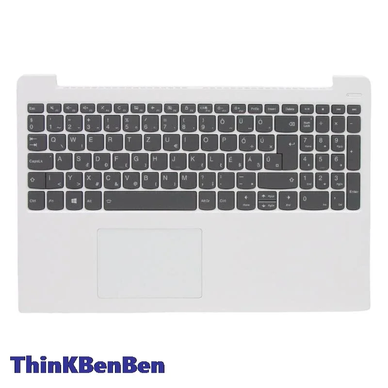 

Верхняя часть корпуса клавиатуры HU Hungarian White (белая) с подставкой для рук для Lenovo Ideapad 330S 15 15IKB 15AST 15ARR 5CB0R07423