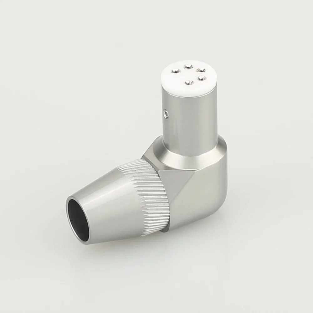 Audio Hifi, tocadiscos de 5 pines, enchufe DIN hembra, conector de brazo de tono en ángulo recto chapado en rodio, conector de vinilo